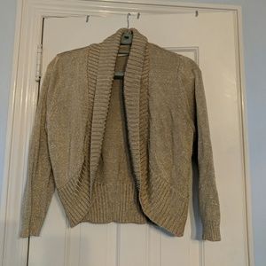Gold Kenneth Cole shrug/open cardigan, worn once